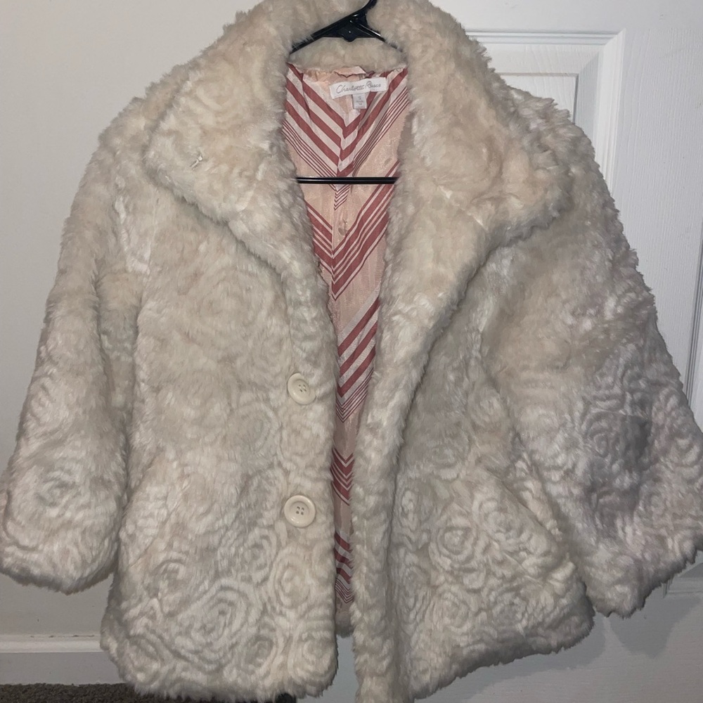 Charlotte Russe Cream Teddy Jacket